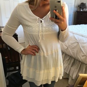 Off White Lace Tunic